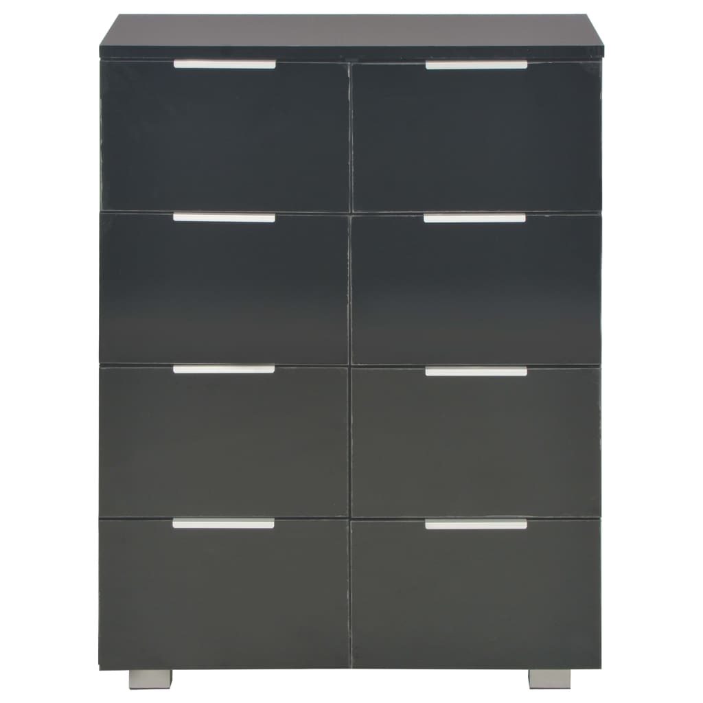 vidaXL Sideboard High Gloss Black 60x35x80 cm Engineered Wood