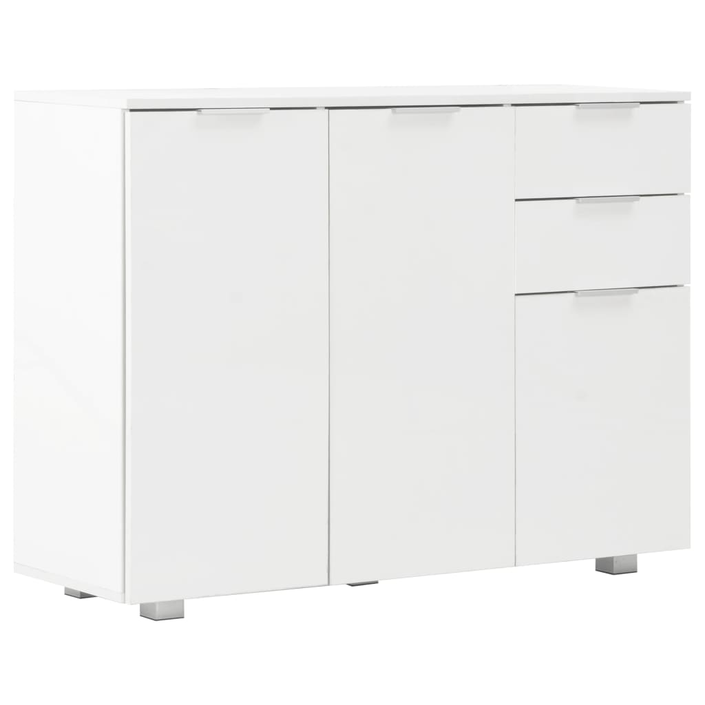 vidaXL Sideboard High Gloss White 107x35x80.5 cm