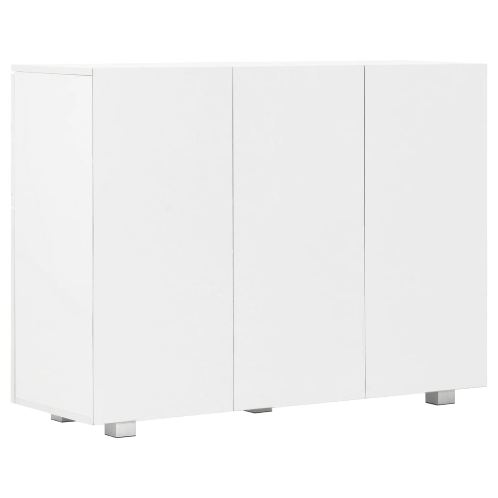 vidaXL Sideboard High Gloss White 107x35x80.5 cm