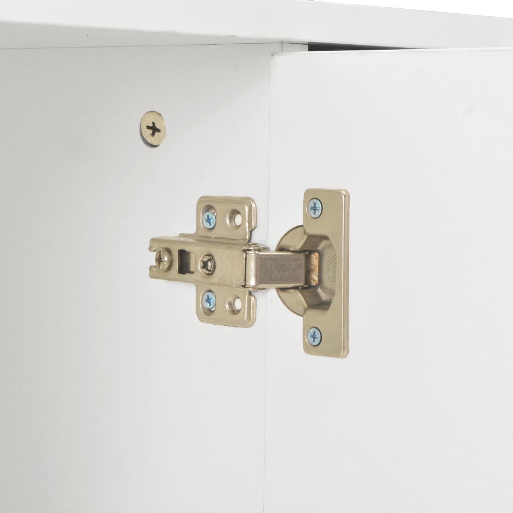 vidaXL Sideboard High Gloss White 107x35x80.5 cm