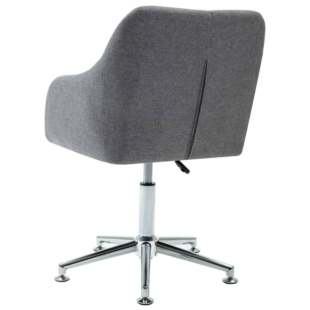 vidaXL Swivel Dining Chair Light Grey Fabric