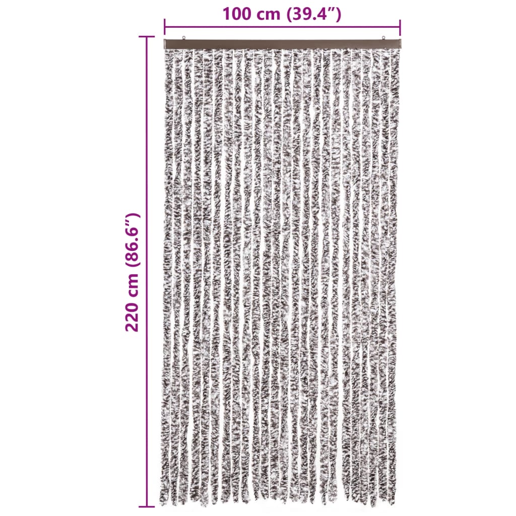 vidaXL Insect Curtain Brown and Beige 100x220 cm Chenille