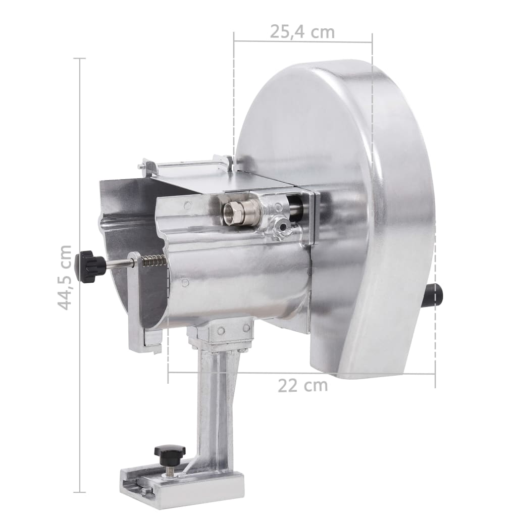 vidaXL Manual Vegetable Cutter Silver 22x44.5 cm Aluminum