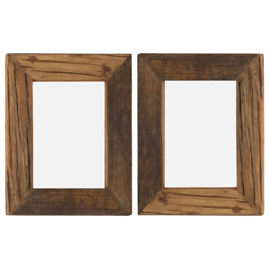 vidaXL Photo Frames 2 pcs 25x30 cm Solid Reclaimed Wood and Glass