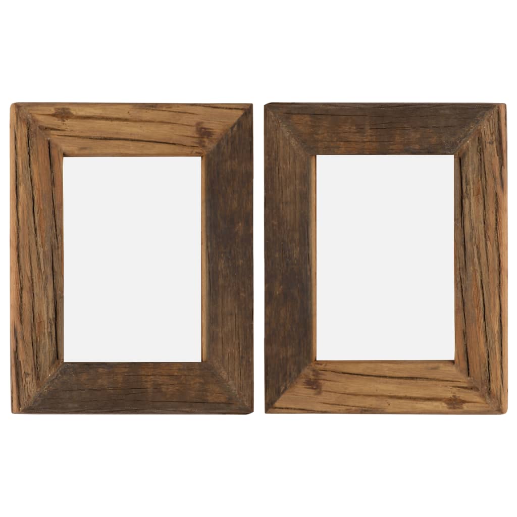 vidaXL Photo Frames 2 pcs 25x30 cm Solid Reclaimed Wood and Glass