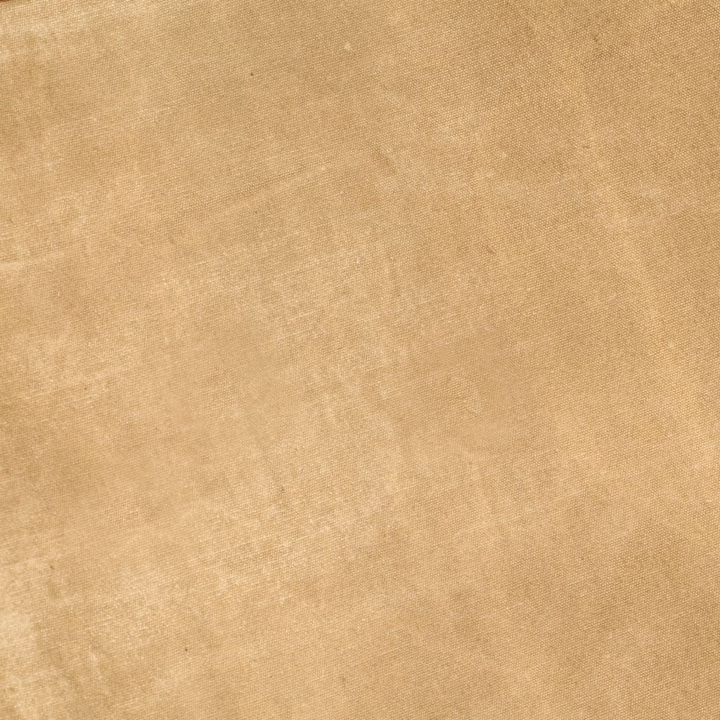 vidaXL Butterfly Chair Brown Real Leather and Canvas