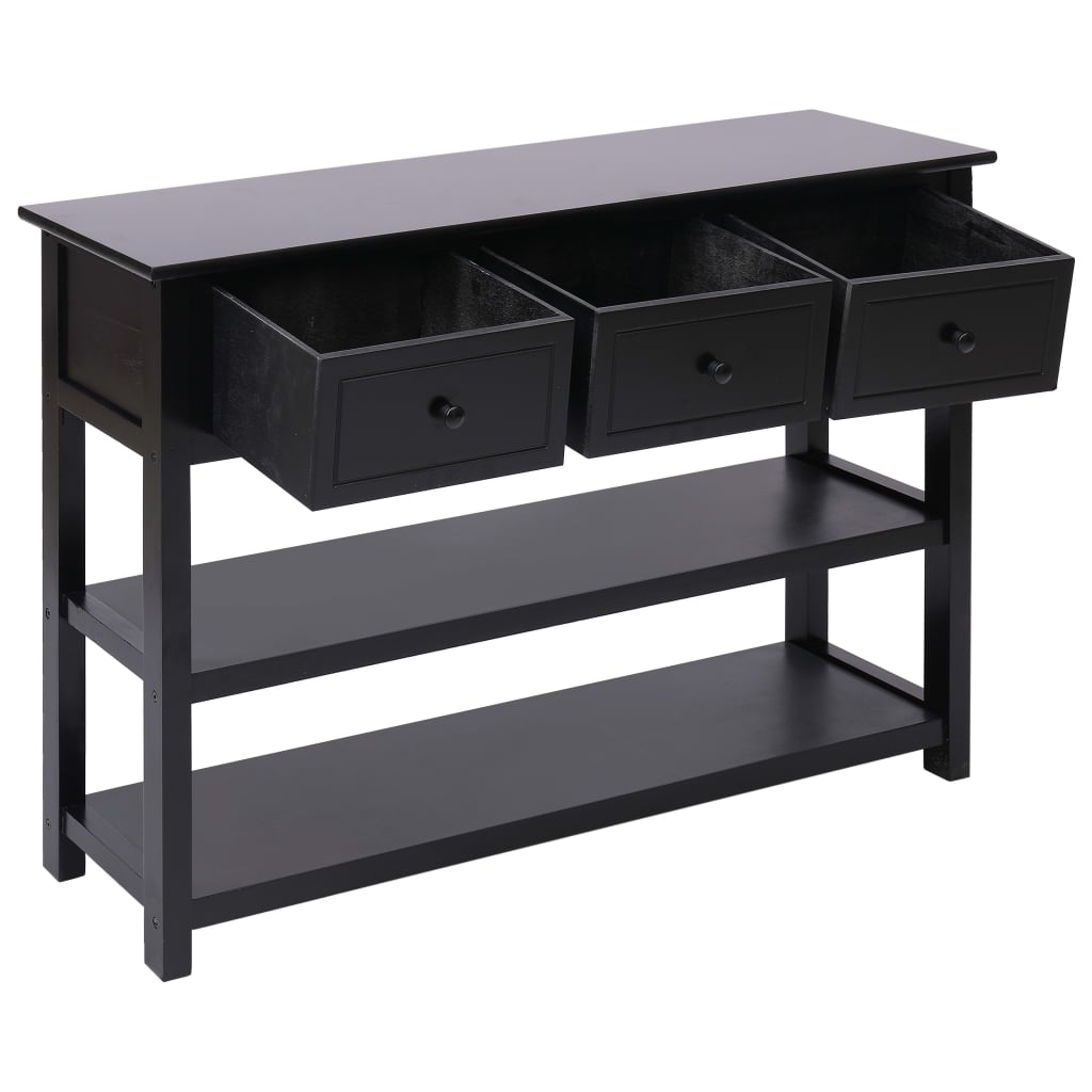 vidaXL Sideboard Black 115x30x76 cm Wood