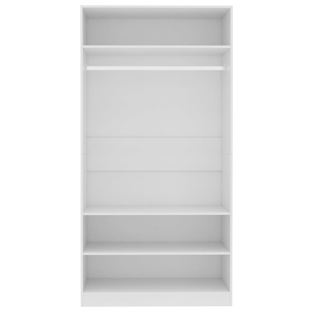 vidaXL Wardrobe White 100x50x200 cm Engineered Wood
