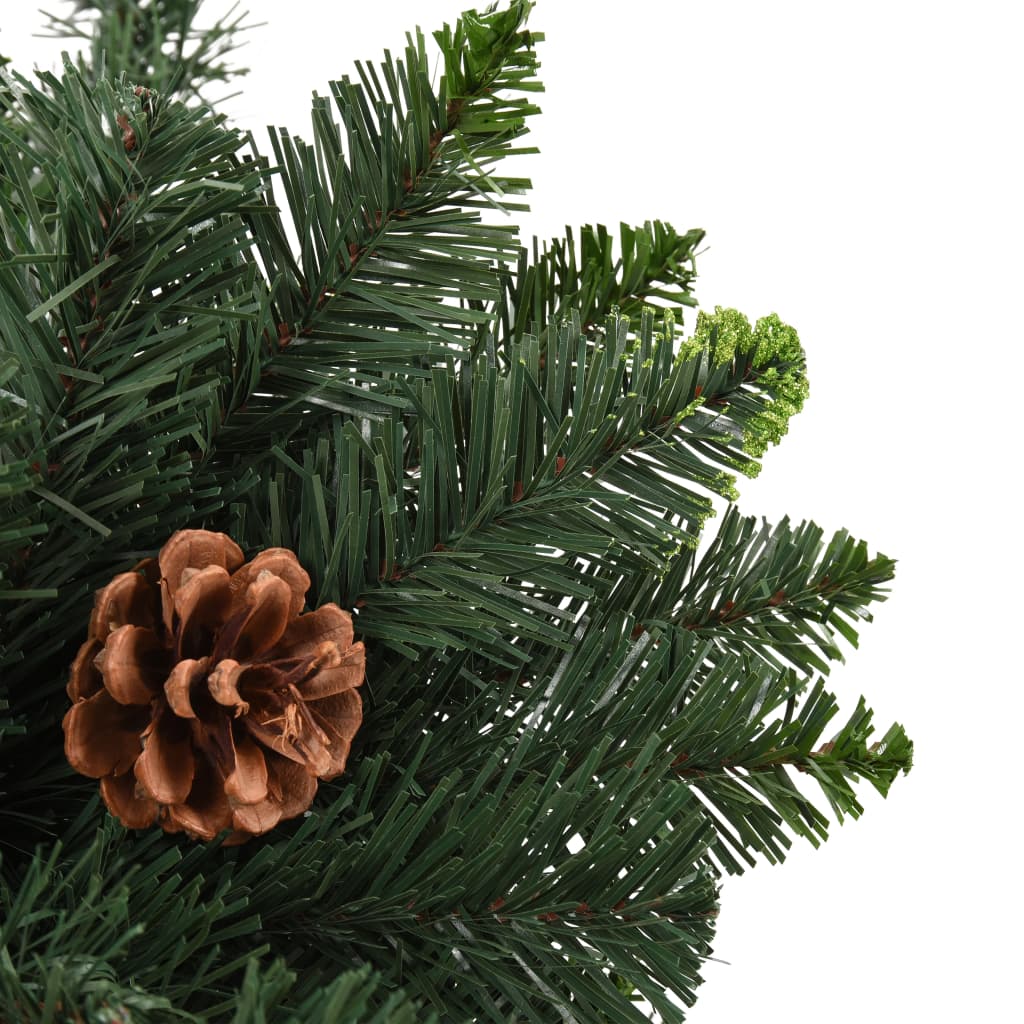 vidaXL Artificial Christmas Tree with Pine Cones Green 180 cm