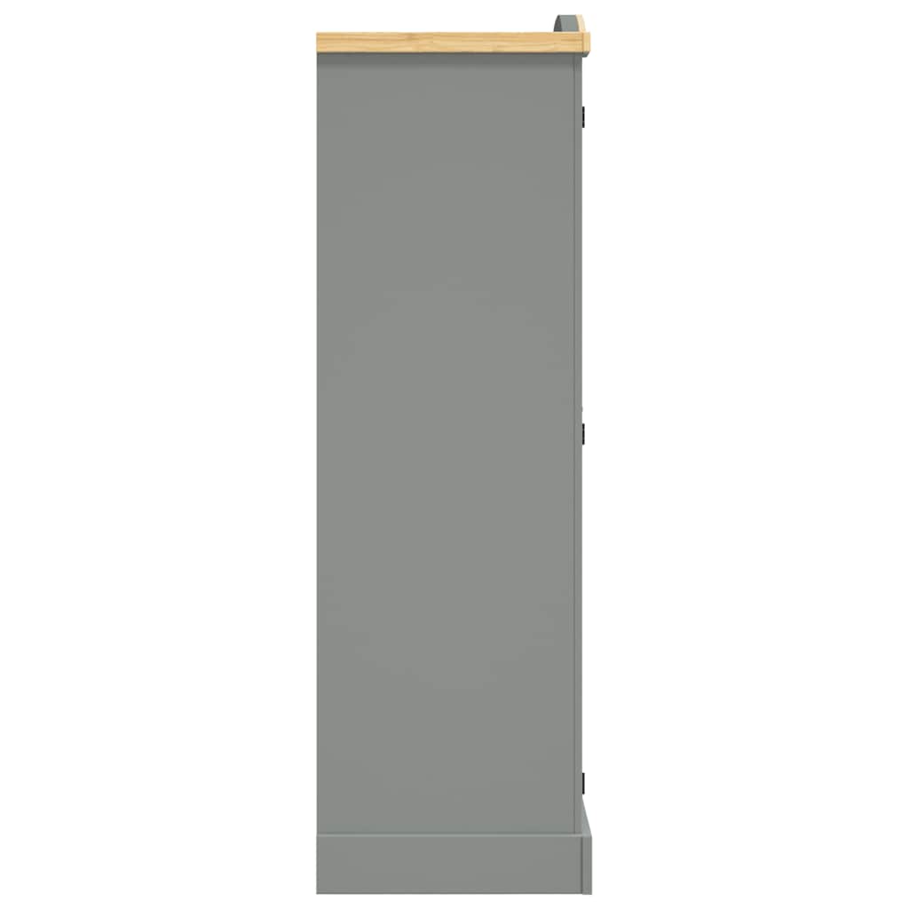 vidaXL Wardrobe Mexican Pine Corona Range 2 Doors Grey