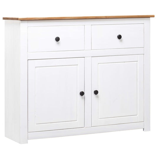 vidaXL Sideboard White 93x40x80 cm Solid Pinewood Panama Range