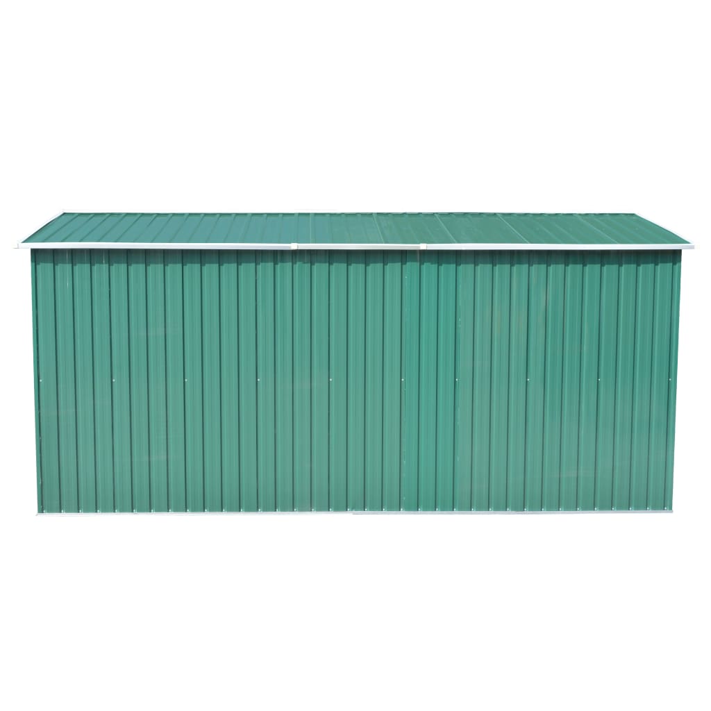 vidaXL Garden Shed 257x392x181 cm Metal Green