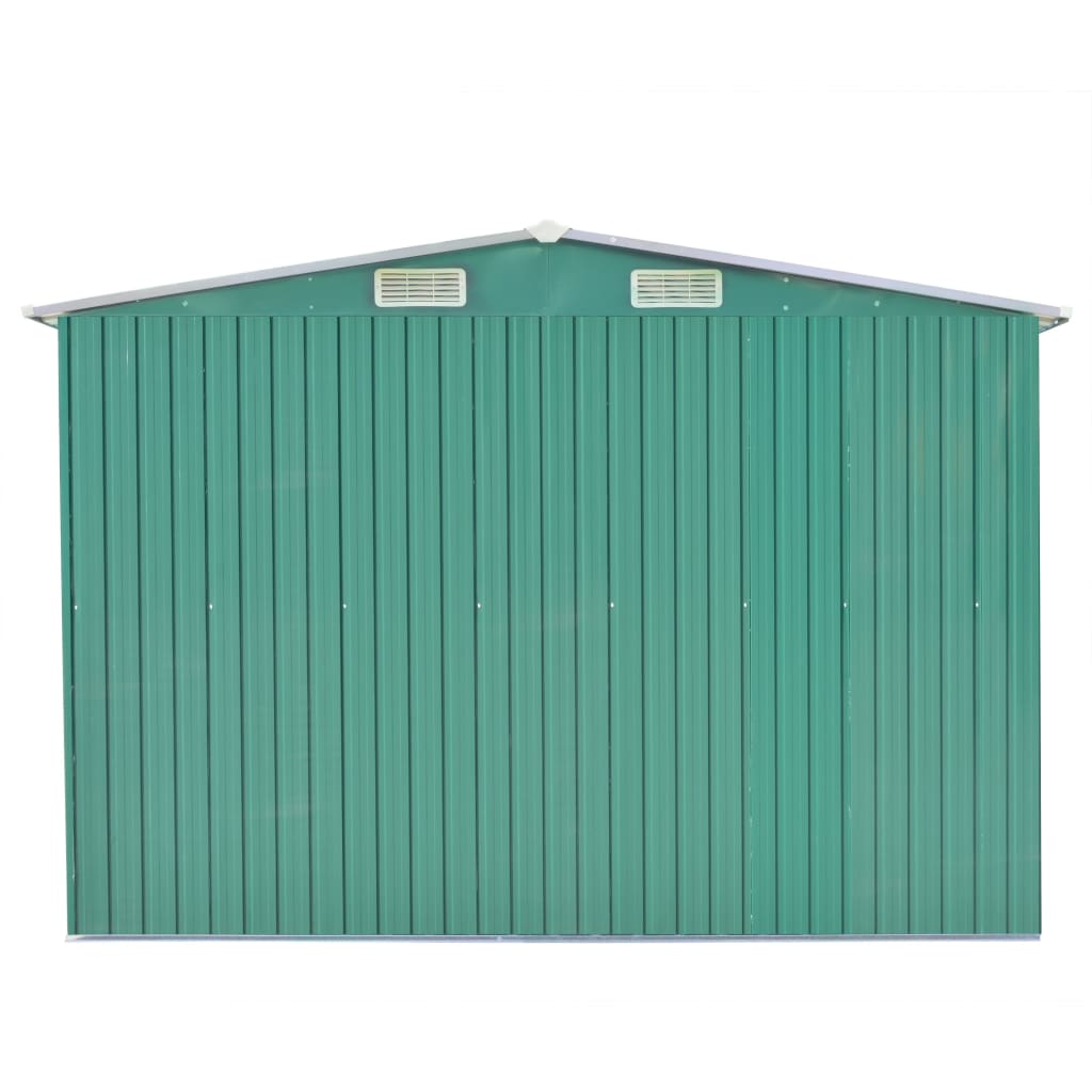 vidaXL Garden Shed 257x392x181 cm Metal Green