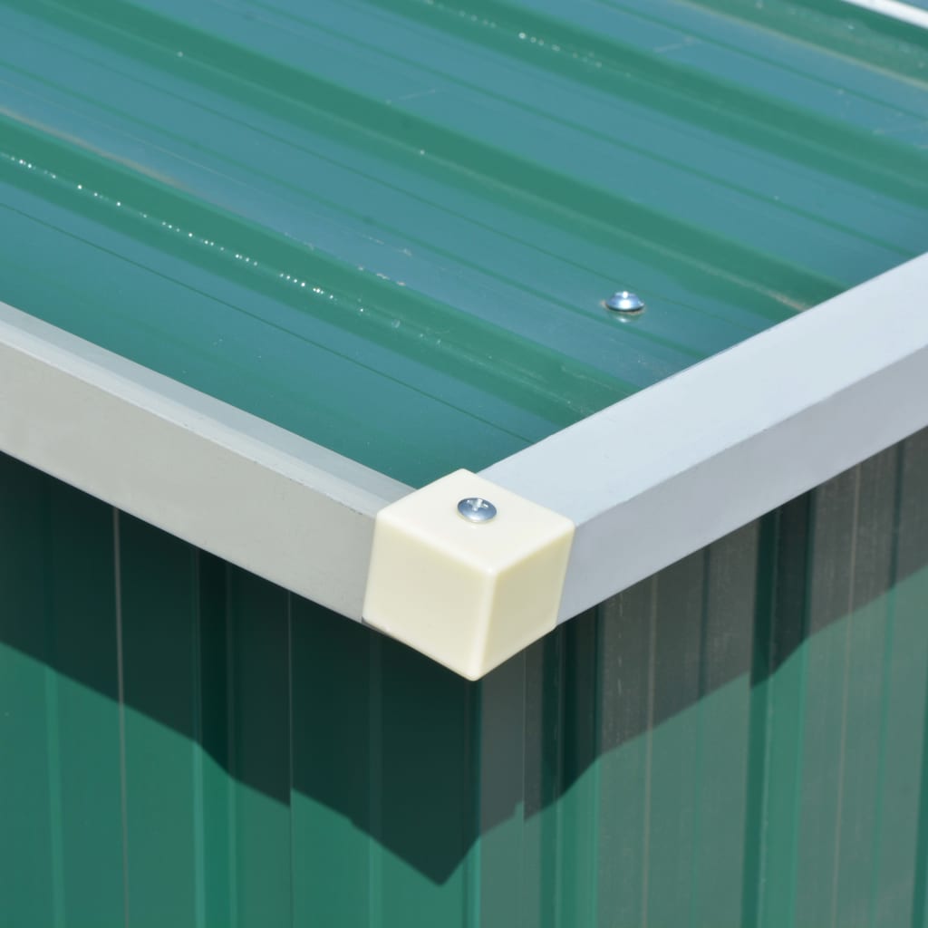 vidaXL Garden Shed 257x392x181 cm Metal Green