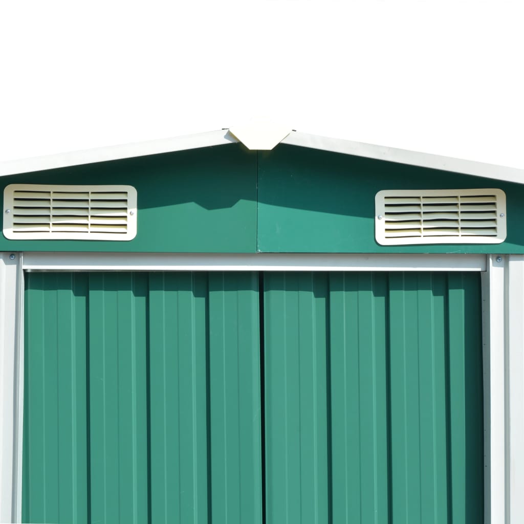 vidaXL Garden Shed 257x392x181 cm Metal Green