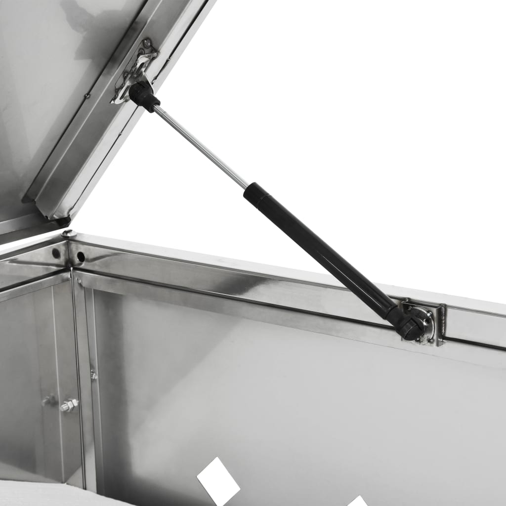 vidaXL Double Wheelie Bin Shed 240 L Stainless Steel