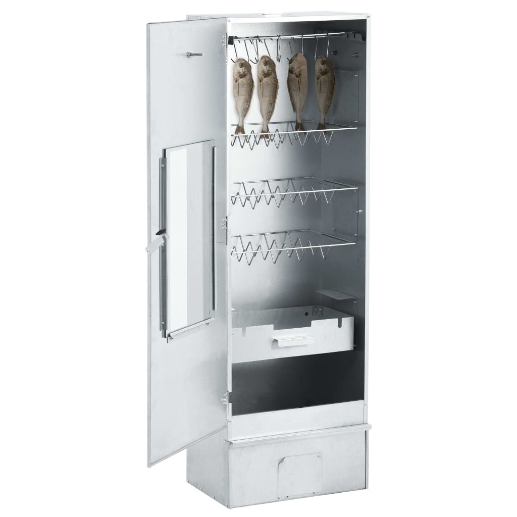 vidaXL BBQ Oven Smoker with 1kg Wood Chips 44.5x29x124 cm