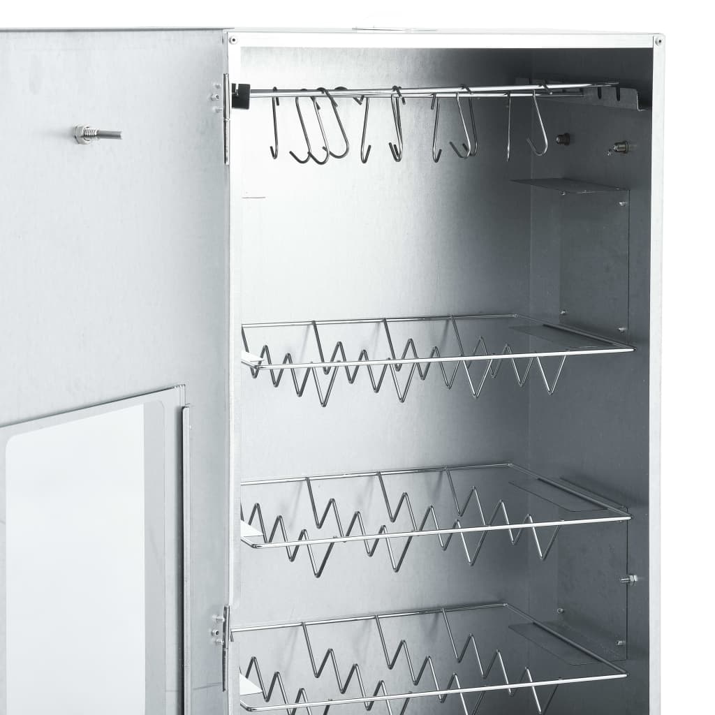 vidaXL BBQ Oven Smoker with 1kg Wood Chips 44.5x29x124 cm