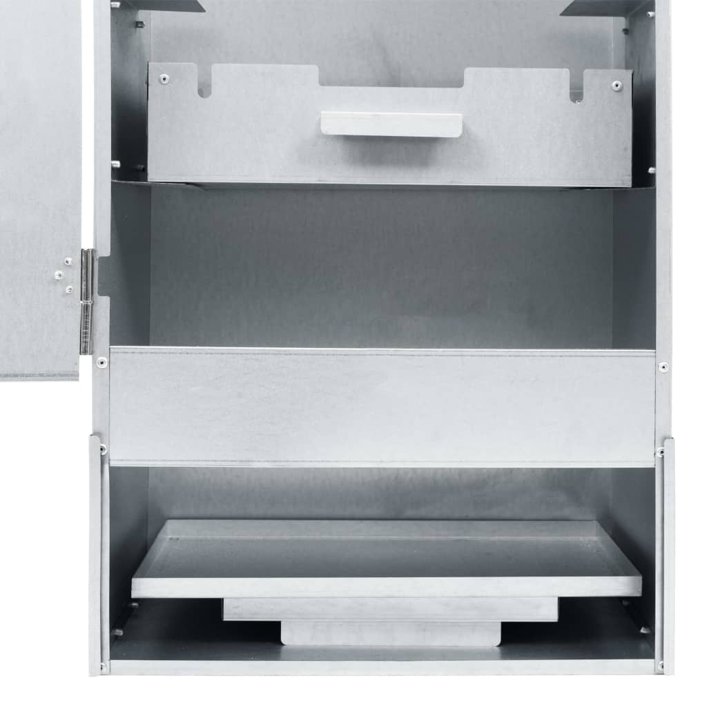 vidaXL BBQ Oven Smoker with 1kg Wood Chips 44.5x29x124 cm