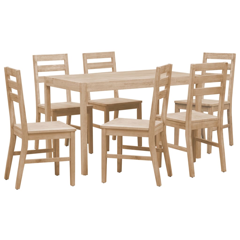 vidaXL 7 Piece Dining Set Solid Wood Acacia