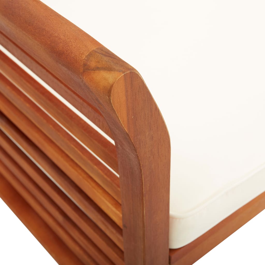 vidaXL 3-Seater Garden Bench with Cushion 150 cm Solid Acacia Wood