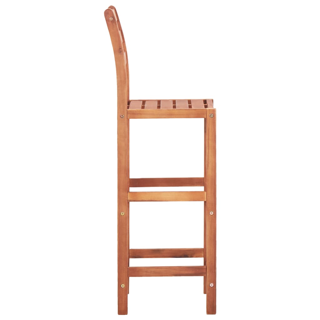 vidaXL Bar Chairs 2 pcs Solid Acacia Wood