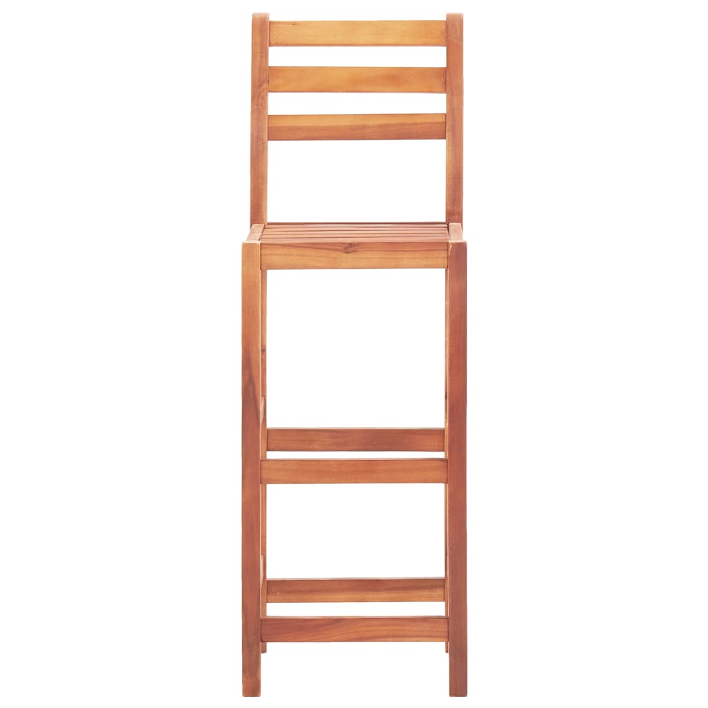 vidaXL Bar Chairs 2 pcs Solid Acacia Wood