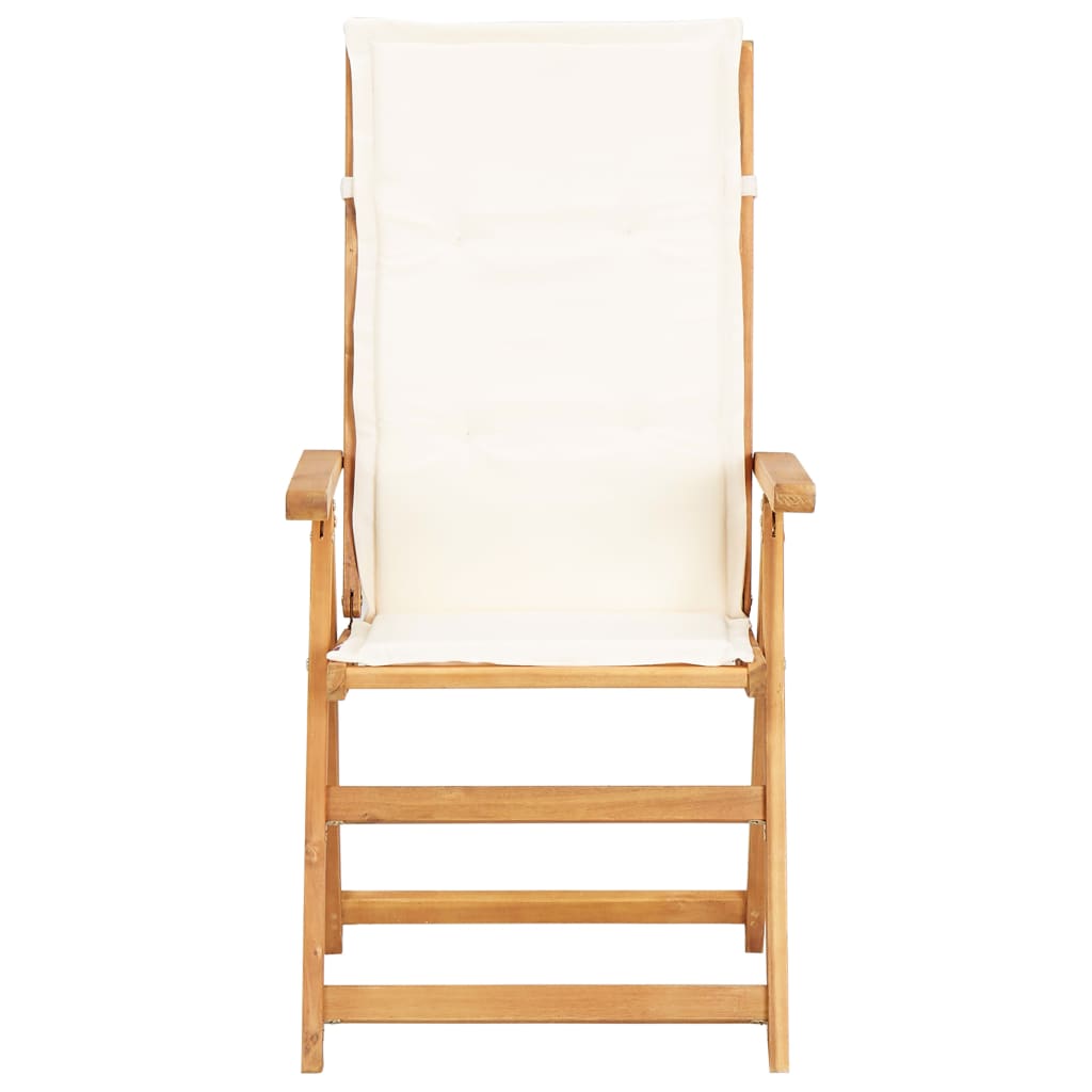 vidaXL Reclining Garden Chairs 2 pcs Brown Solid Acacia Wood