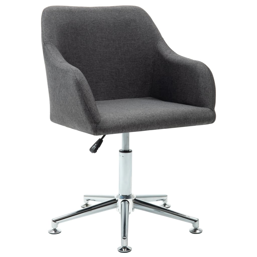 vidaXL Swivel Office Chair Dark Grey Fabric