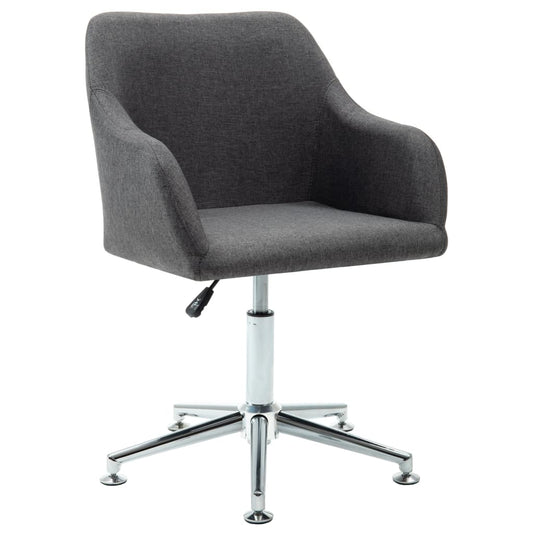 vidaXL Swivel Office Chair Dark Grey Fabric