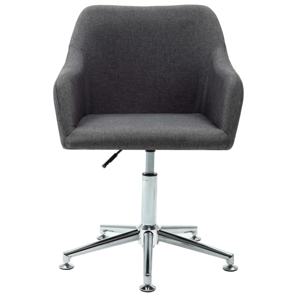 vidaXL Swivel Office Chair Dark Grey Fabric