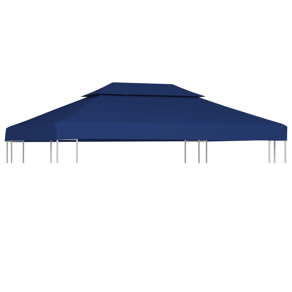 vidaXL 2-Tier Gazebo Top Cover 310 g/m? 4x3 m Blue