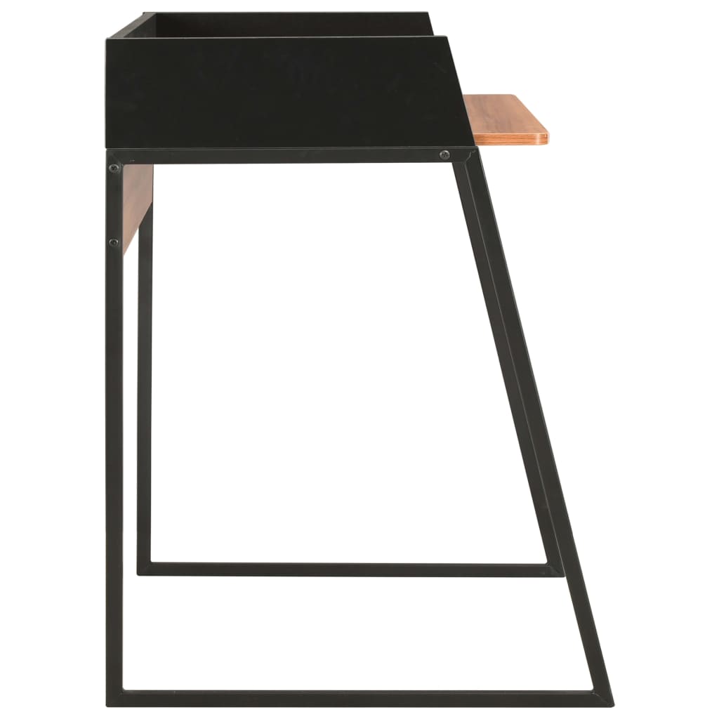 vidaXL Desk Black and Brown 90x60x88 cm