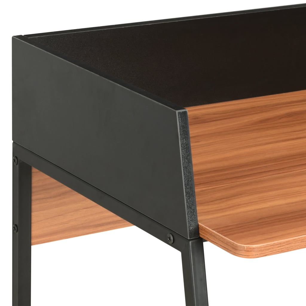 vidaXL Desk Black and Brown 90x60x88 cm