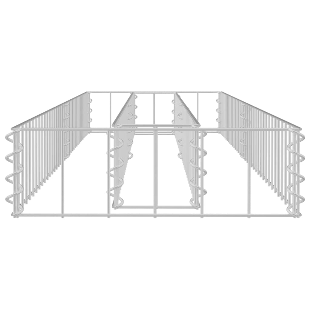 vidaXL Gabion Raised Bed Galvanised Steel 180x30x10 cm