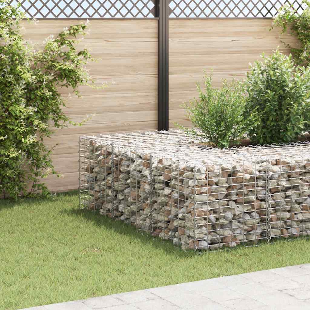 vidaXL Cube Gabion Raised Bed Steel Wire 60x60x60 cm