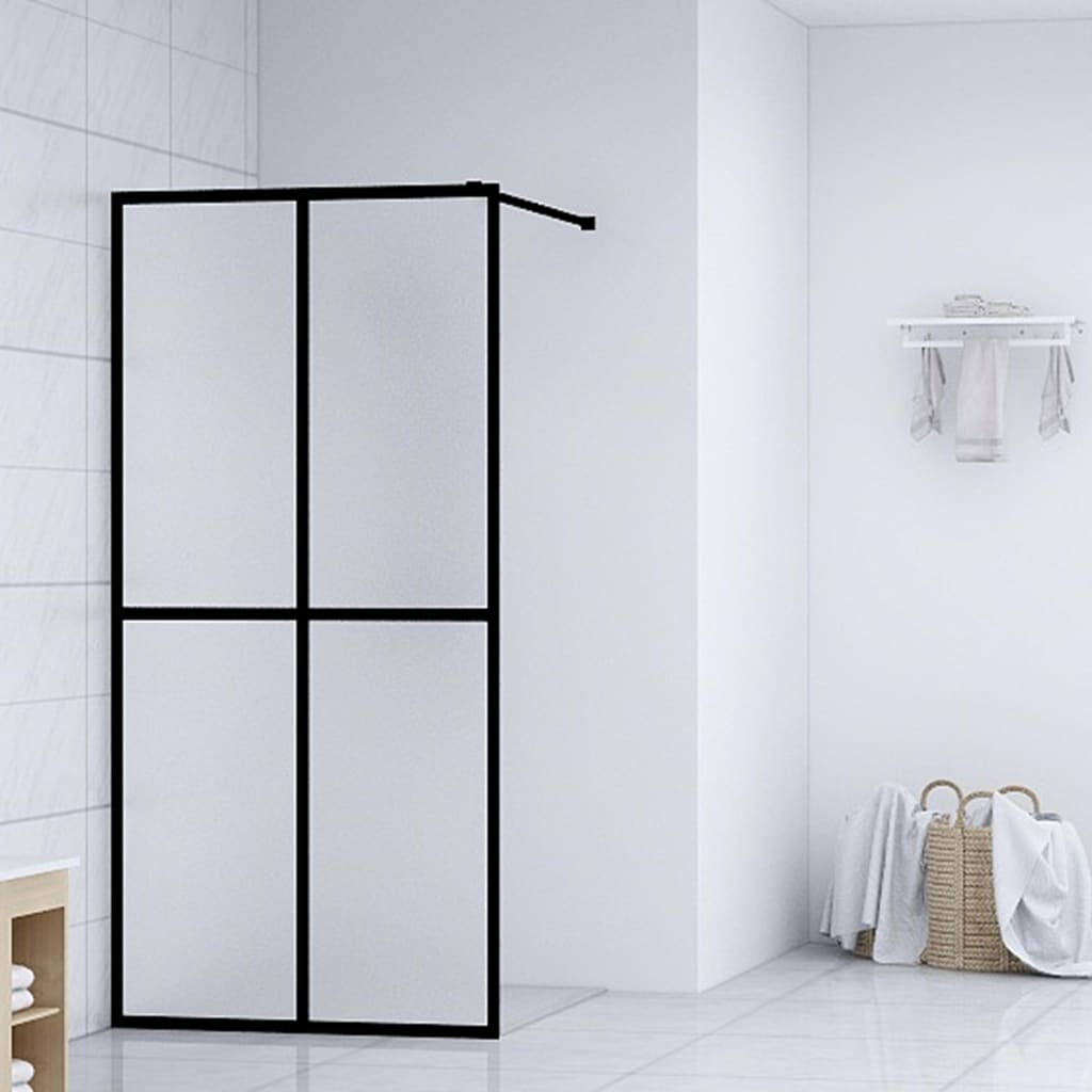 vidaXL Walk-in Shower Screen Frosted Tempered Glass 100x195 cm