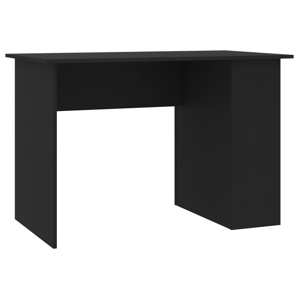 vidaXL Desk Black 110x60x73 cm Engineered Wood