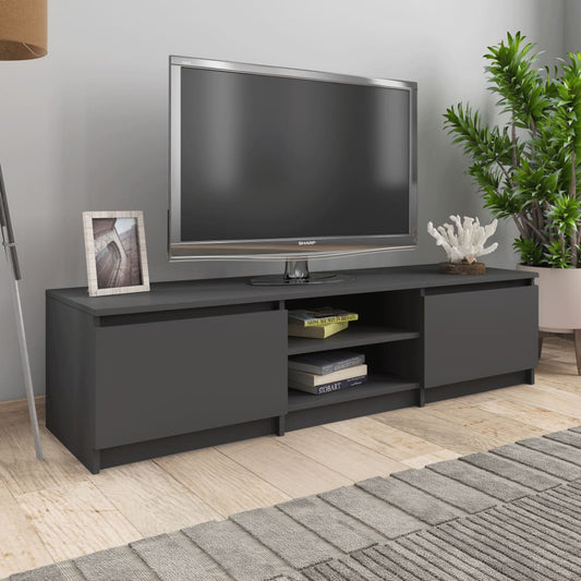 vidaXL TV Cabinet Grey 140x40x35.5 cm Engineered Wood