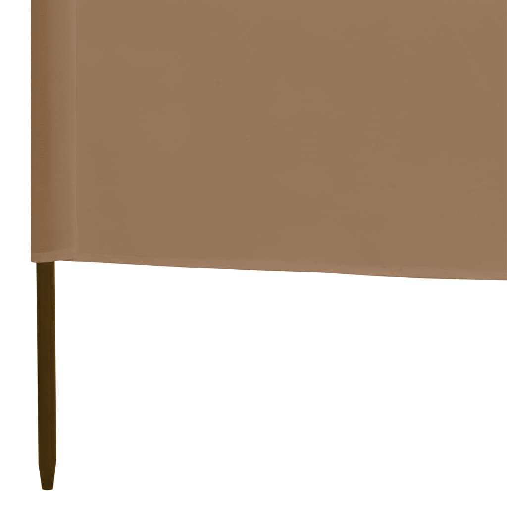 vidaXL 3-panel Wind Screen Fabric 400x160 cm Taupe