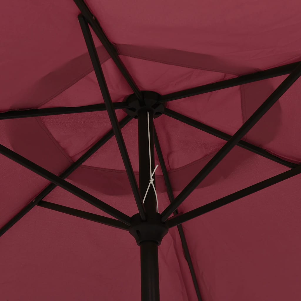 vidaXL Parasol Burgundy 200x224 cm Aluminium