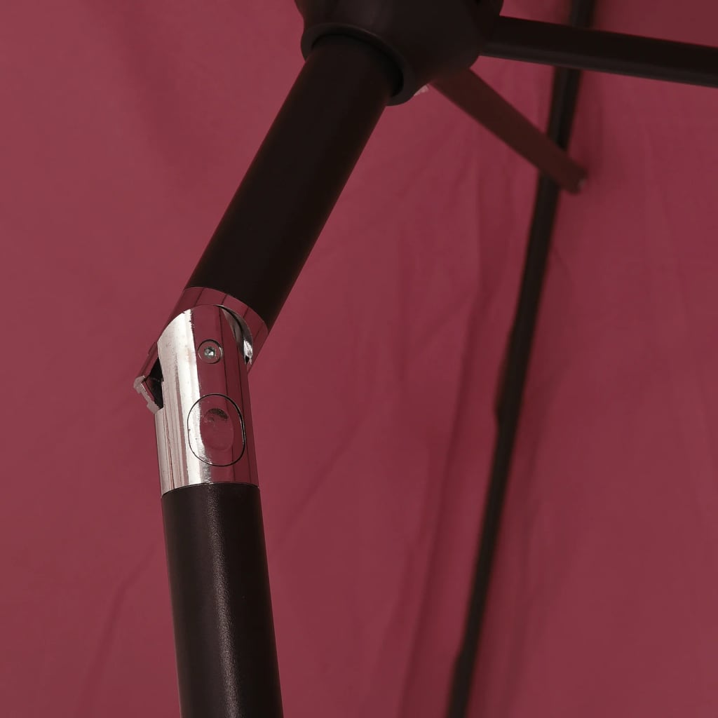vidaXL Parasol Burgundy 200x224 cm Aluminium