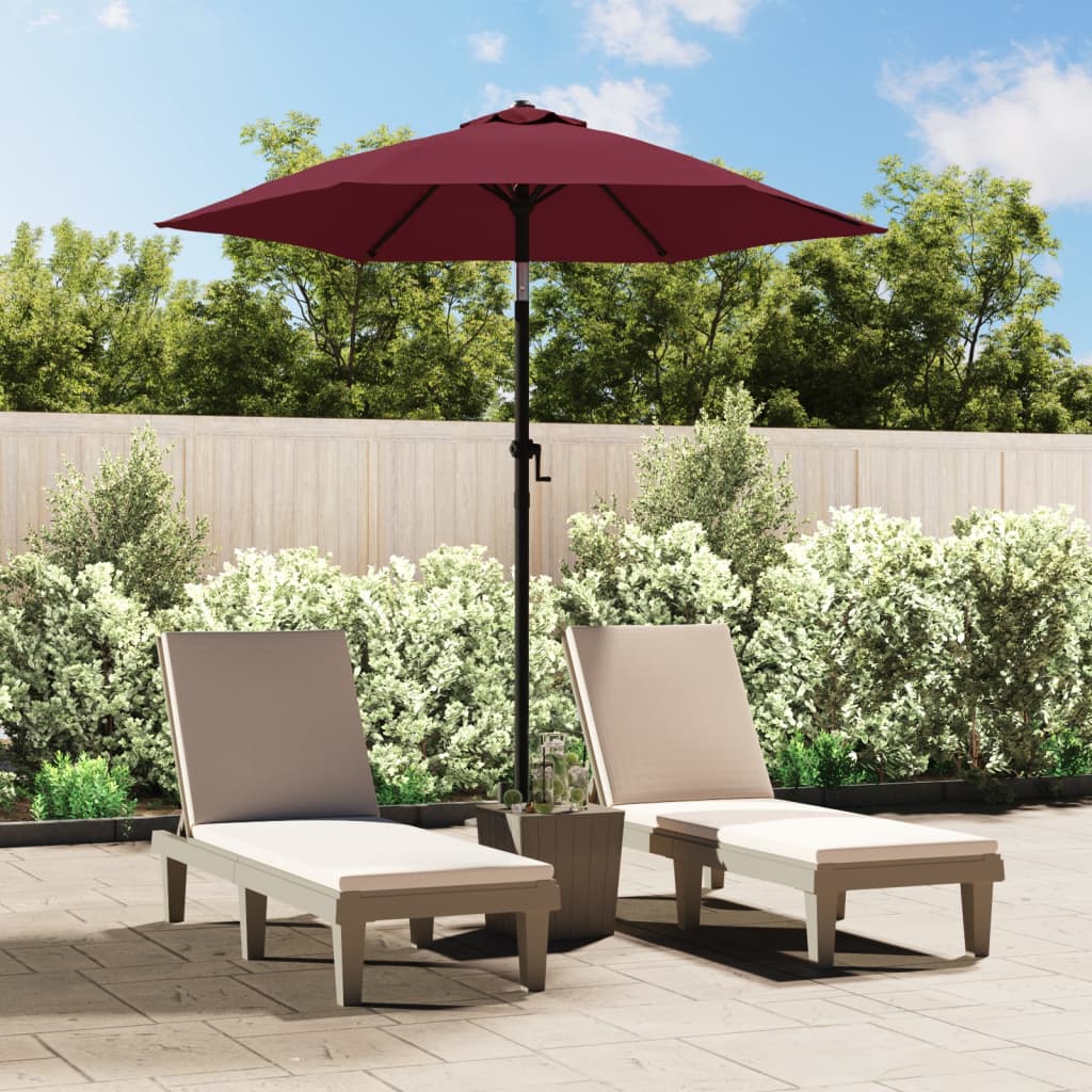 vidaXL Parasol Burgundy 200x224 cm Aluminium