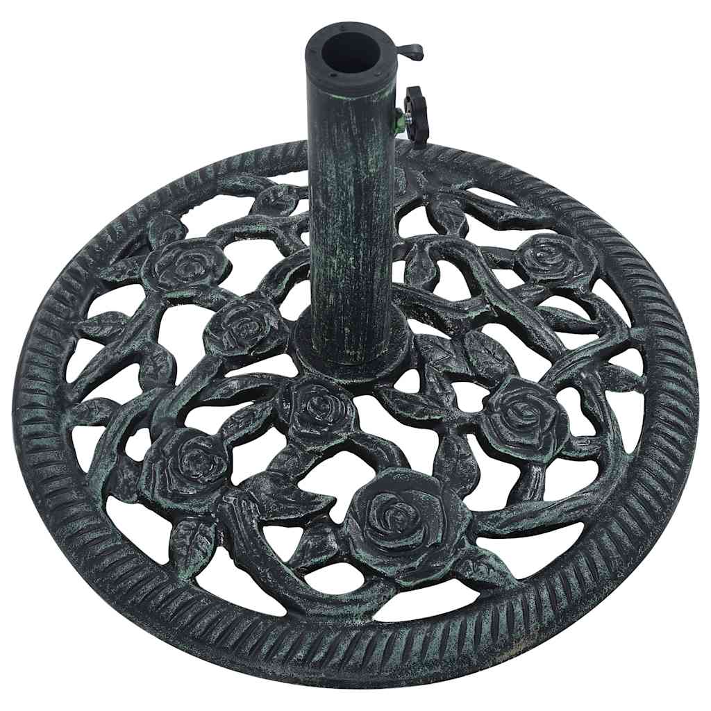 vidaXL Umbrella Base Green 9 kg 40 cm Cast Iron