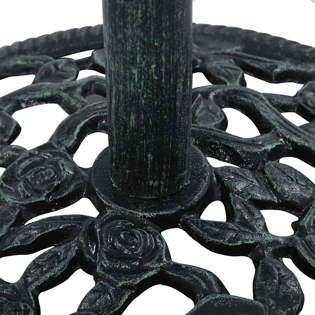 vidaXL Umbrella Base Green 9 kg 40 cm Cast Iron