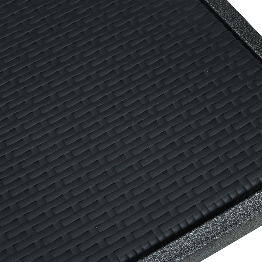 vidaXL Garden Chairs 2 pcs Black Plastic Rattan Look