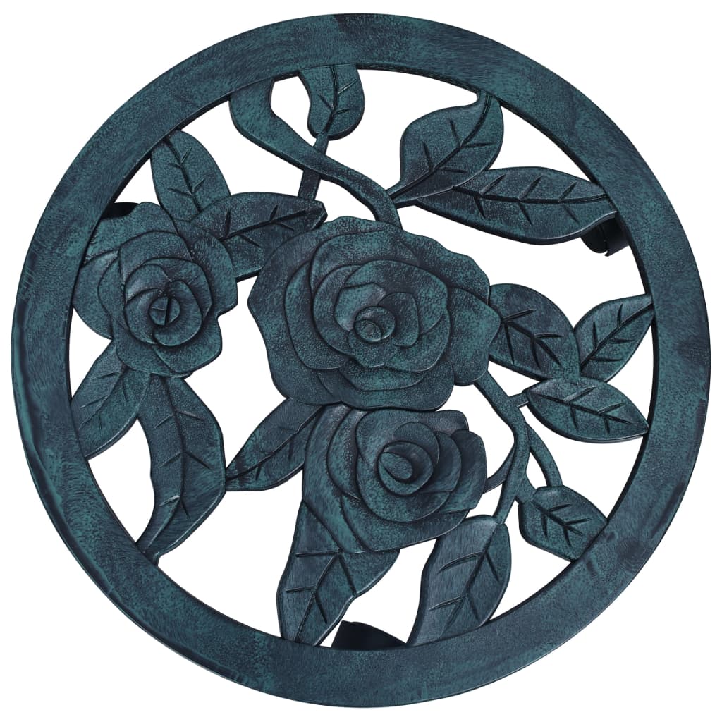 vidaXL Plant Trolleys 6 pcs Green 38 cm Plastic