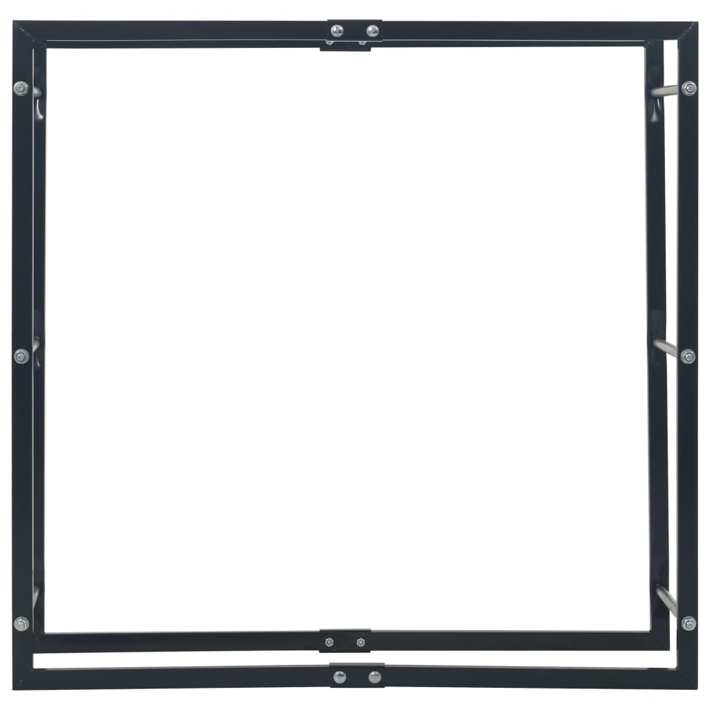 vidaXL Firewood Rack Black 100x25x100 cm Steel
