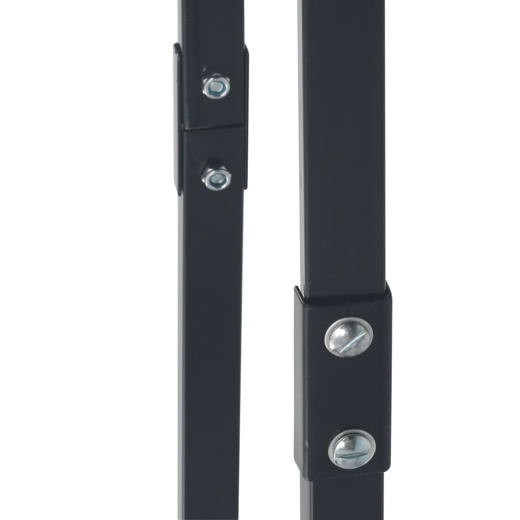 vidaXL Firewood Rack Black 100x25x100 cm Steel