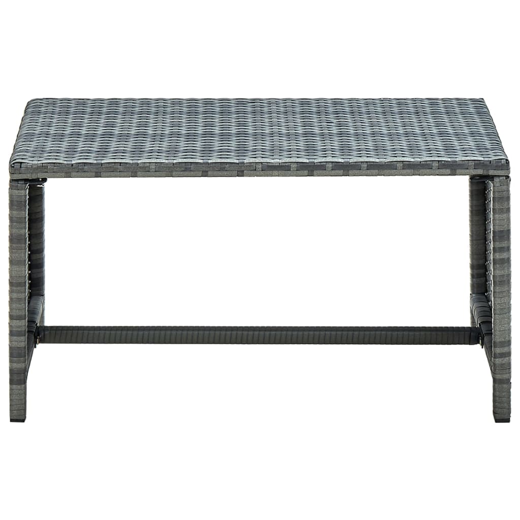 vidaXL Coffee Table Anthracite 70x40x38 cm Poly Rattan